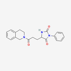 5-[3-(3,4-dihydroisoquinolin-2(1H)-yl)-3-oxopropyl]-3-phenylimidazolidine-2,4-dione