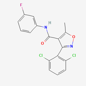 3-(2,6-dichlorophenyl)-N-(3-fluorophenyl)-5-methyl-1,2-oxazole-4-carboxamide