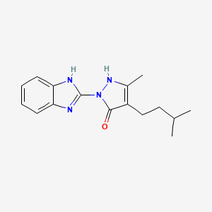 1-(1H-benzimidazol-2-yl)-3-methyl-4-(3-methylbutyl)-1H-pyrazol-5-ol