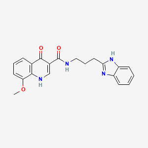 N-[3-(1H-benzimidazol-2-yl)propyl]-4-hydroxy-8-methoxyquinoline-3-carboxamide