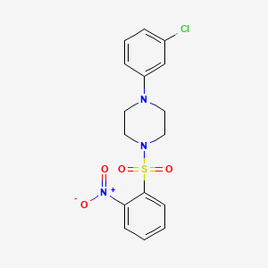 1-(3-Chlorophenyl)-4-[(2-nitrophenyl)sulfonyl]piperazine