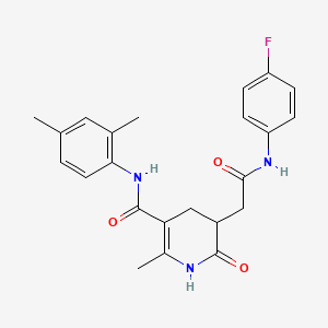 N-(2,4-dimethylphenyl)-5-{2-[(4-fluorophenyl)amino]-2-oxoethyl}-2-methyl-6-oxo-1,4,5,6-tetrahydropyridine-3-carboxamide