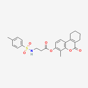 4-methyl-6-oxo-7,8,9,10-tetrahydro-6H-benzo[c]chromen-3-yl N-[(4-methylphenyl)sulfonyl]-beta-alaninate