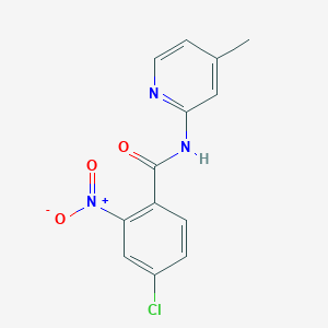 4-chloro-N-(4-methylpyridin-2-yl)-2-nitrobenzamide