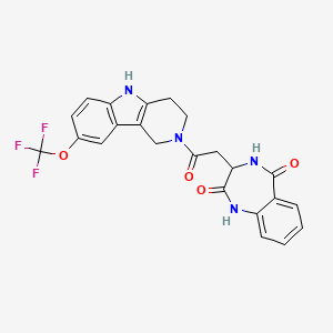 3-{2-oxo-2-[8-(trifluoromethoxy)-1,3,4,5-tetrahydro-2H-pyrido[4,3-b]indol-2-yl]ethyl}-3,4-dihydro-1H-1,4-benzodiazepine-2,5-dione