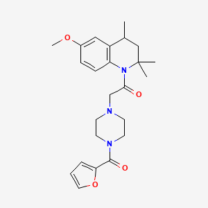 2-[4-(2-furylcarbonyl)piperazino]-1-[6-methoxy-2,2,4-trimethyl-3,4-dihydro-1(2H)-quinolinyl]-1-ethanone