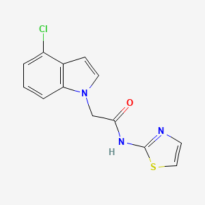 2-(4-chloro-1H-indol-1-yl)-N-(1,3-thiazol-2-yl)acetamide