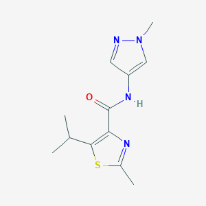 2-methyl-N-(1-methyl-1H-pyrazol-4-yl)-5-(propan-2-yl)-1,3-thiazole-4-carboxamide