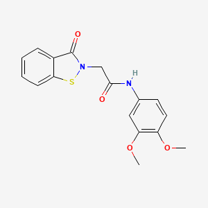 N-(3,4-dimethoxyphenyl)-2-(3-oxo-1,2-benzothiazol-2(3H)-yl)acetamide