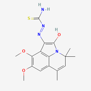 molecular formula C17H20N4O3S B11026298 (2Z)-2-(8,9-dimethoxy-4,4,6-trimethyl-2-oxo-4H-pyrrolo[3,2,1-ij]quinolin-1(2H)-ylidene)hydrazinecarbothioamide 