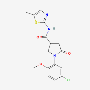 1-(5-chloro-2-methoxyphenyl)-N-(5-methyl-1,3-thiazol-2-yl)-5-oxopyrrolidine-3-carboxamide