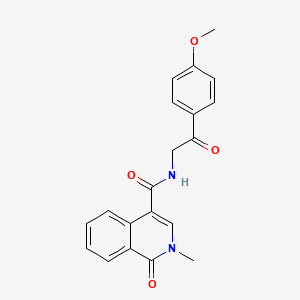 molecular formula C20H18N2O4 B11026326 N-[2-(4-methoxyphenyl)-2-oxoethyl]-2-methyl-1-oxo-1,2-dihydroisoquinoline-4-carboxamide 