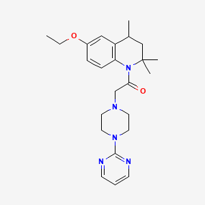 1-(6-ethoxy-2,2,4-trimethyl-3,4-dihydroquinolin-1(2H)-yl)-2-[4-(pyrimidin-2-yl)piperazin-1-yl]ethanone