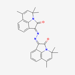 molecular formula C28H26N4O2 B11026420 4,4,6-Trimethyl-1-{2-[4,4,6-trimethyl-2-oxo-4H-pyrrolo[3,2,1-IJ]quinolin-1(2H)-yliden]hydrazono}-4H-pyrrolo[3,2,1-IJ]quinolin-2-one 