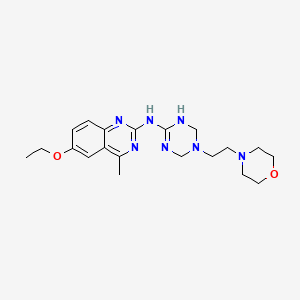 6-ethoxy-4-methyl-N-{5-[2-(morpholin-4-yl)ethyl]-1,4,5,6-tetrahydro-1,3,5-triazin-2-yl}quinazolin-2-amine