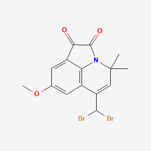 6-(dibromomethyl)-8-methoxy-4,4-dimethyl-4H-pyrrolo[3,2,1-ij]quinoline-1,2-dione