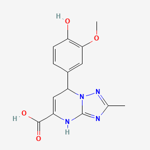 7-(4-Hydroxy-3-methoxyphenyl)-2-methyl-4,7-dihydro[1,2,4]triazolo[1,5-a]pyrimidine-5-carboxylic acid