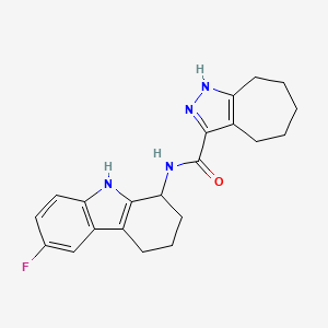 N-(6-fluoro-2,3,4,9-tetrahydro-1H-carbazol-1-yl)-2,4,5,6,7,8-hexahydrocyclohepta[c]pyrazole-3-carboxamide