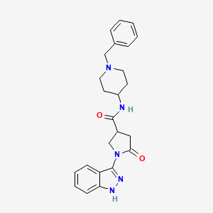 molecular formula C24H27N5O2 B11026486 N-(1-benzylpiperidin-4-yl)-1-(1H-indazol-3-yl)-5-oxopyrrolidine-3-carboxamide 