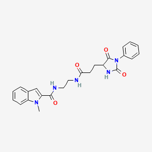 N-(2-{[3-(2,5-dioxo-1-phenylimidazolidin-4-yl)propanoyl]amino}ethyl)-1-methyl-1H-indole-2-carboxamide