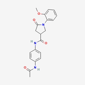 N-(4-acetamidophenyl)-1-(2-methoxyphenyl)-5-oxopyrrolidine-3-carboxamide