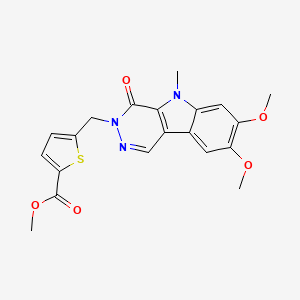 molecular formula C20H19N3O5S B11026524 methyl 5-[(7,8-dimethoxy-5-methyl-4-oxo-4,5-dihydro-3H-pyridazino[4,5-b]indol-3-yl)methyl]thiophene-2-carboxylate 