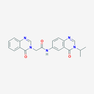 N-[4-oxo-3-(propan-2-yl)-3,4-dihydroquinazolin-6-yl]-2-(4-oxoquinazolin-3(4H)-yl)acetamide