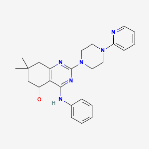 7,7-dimethyl-4-(phenylamino)-2-[4-(pyridin-2-yl)piperazin-1-yl]-7,8-dihydroquinazolin-5(6H)-one