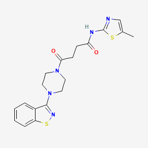 4-[4-(1,2-benzothiazol-3-yl)piperazin-1-yl]-N-(5-methyl-1,3-thiazol-2-yl)-4-oxobutanamide