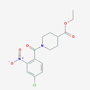 molecular formula C15H17ClN2O5 B11026551 Ethyl 1-(4-chloro-2-nitrobenzoyl)piperidine-4-carboxylate 