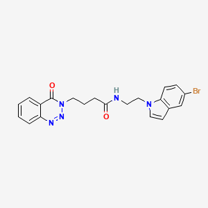 N-[2-(5-bromo-1H-indol-1-yl)ethyl]-4-(4-oxo-1,2,3-benzotriazin-3(4H)-yl)butanamide