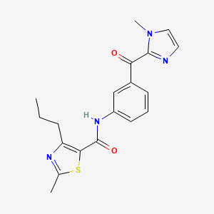 2-methyl-N-{3-[(1-methyl-1H-imidazol-2-yl)carbonyl]phenyl}-4-propyl-1,3-thiazole-5-carboxamide