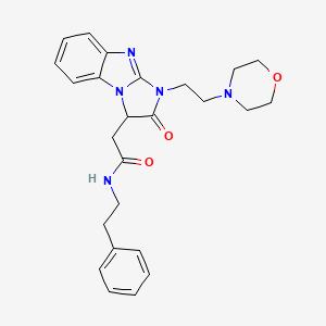 2-{1-[2-(morpholin-4-yl)ethyl]-2-oxo-2,3-dihydro-1H-imidazo[1,2-a]benzimidazol-3-yl}-N-(2-phenylethyl)acetamide