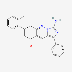 3-amino-7-(2-methylphenyl)-1-phenyl-7,8-dihydroimidazo[1,5-b]cinnolin-9(6H)-one