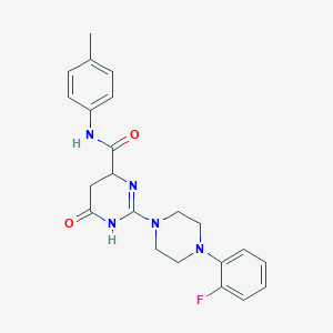 molecular formula C22H24FN5O2 B11026632 2-[4-(2-fluorophenyl)piperazin-1-yl]-N-(4-methylphenyl)-6-oxo-3,4,5,6-tetrahydropyrimidine-4-carboxamide 