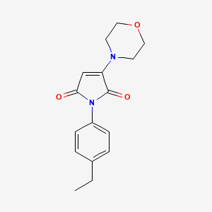 molecular formula C16H18N2O3 B11026641 1-(4-ethylphenyl)-3-(morpholin-4-yl)-1H-pyrrole-2,5-dione 