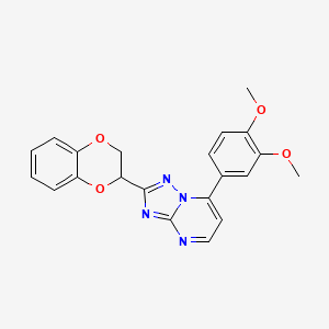 2-(2,3-Dihydro-1,4-benzodioxin-2-yl)-7-(3,4-dimethoxyphenyl)[1,2,4]triazolo[1,5-a]pyrimidine