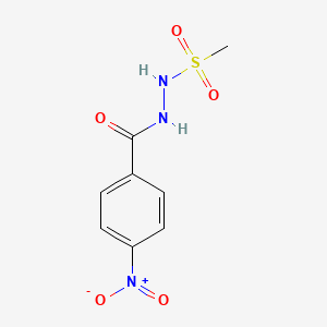 molecular formula C8H9N3O5S B11026710 N'-(methylsulfonyl)-4-nitrobenzohydrazide 