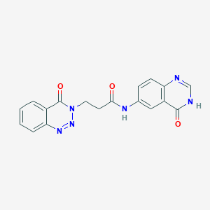 N-(4-hydroxyquinazolin-6-yl)-3-(4-oxo-1,2,3-benzotriazin-3(4H)-yl)propanamide