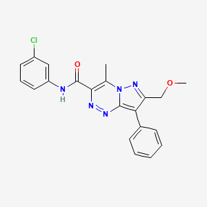 molecular formula C21H18ClN5O2 B11026727 N-(3-chlorophenyl)-7-(methoxymethyl)-4-methyl-8-phenylpyrazolo[5,1-c][1,2,4]triazine-3-carboxamide 