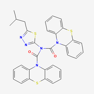 N-(5-isobutyl-1,3,4-thiadiazol-2-yl)-N-(10H-phenothiazin-10-ylcarbonyl)-10H-phenothiazine-10-carboxamide