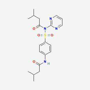 molecular formula C20H26N4O4S B11026750 3-methyl-N-({4-[(3-methylbutanoyl)amino]phenyl}sulfonyl)-N-(pyrimidin-2-yl)butanamide 