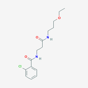 molecular formula C15H21ClN2O3 B11026777 2-chloro-N-{3-[(3-ethoxypropyl)amino]-3-oxopropyl}benzamide 