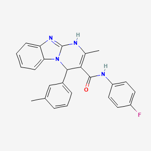 N-(4-fluorophenyl)-2-methyl-4-(3-methylphenyl)-1,4-dihydropyrimido[1,2-a]benzimidazole-3-carboxamide