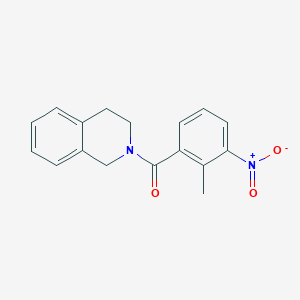 molecular formula C17H16N2O3 B11026791 3,4-dihydroisoquinolin-2(1H)-yl(2-methyl-3-nitrophenyl)methanone 