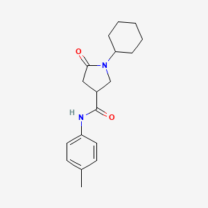 molecular formula C18H24N2O2 B11026804 1-cyclohexyl-N-(4-methylphenyl)-5-oxopyrrolidine-3-carboxamide 