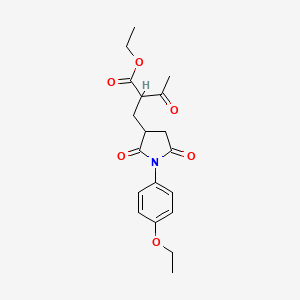 Ethyl 2-{[1-(4-ethoxyphenyl)-2,5-dioxopyrrolidin-3-yl]methyl}-3-oxobutanoate