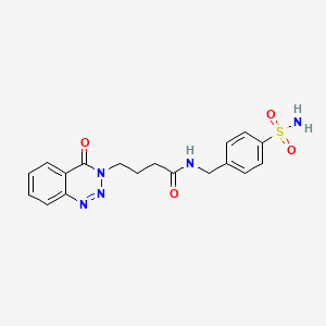 4-(4-oxo-1,2,3-benzotriazin-3(4H)-yl)-N-(4-sulfamoylbenzyl)butanamide