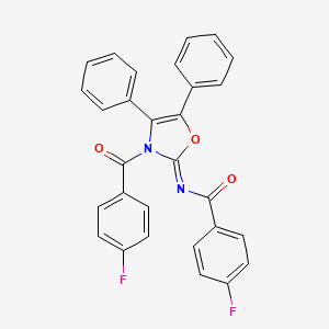 4-fluoro-N-[(2Z)-3-[(4-fluorophenyl)carbonyl]-4,5-diphenyl-1,3-oxazol-2(3H)-ylidene]benzamide