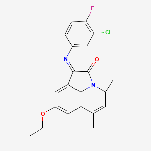 (1E)-1-[(3-chloro-4-fluorophenyl)imino]-8-ethoxy-4,4,6-trimethyl-4H-pyrrolo[3,2,1-ij]quinolin-2(1H)-one